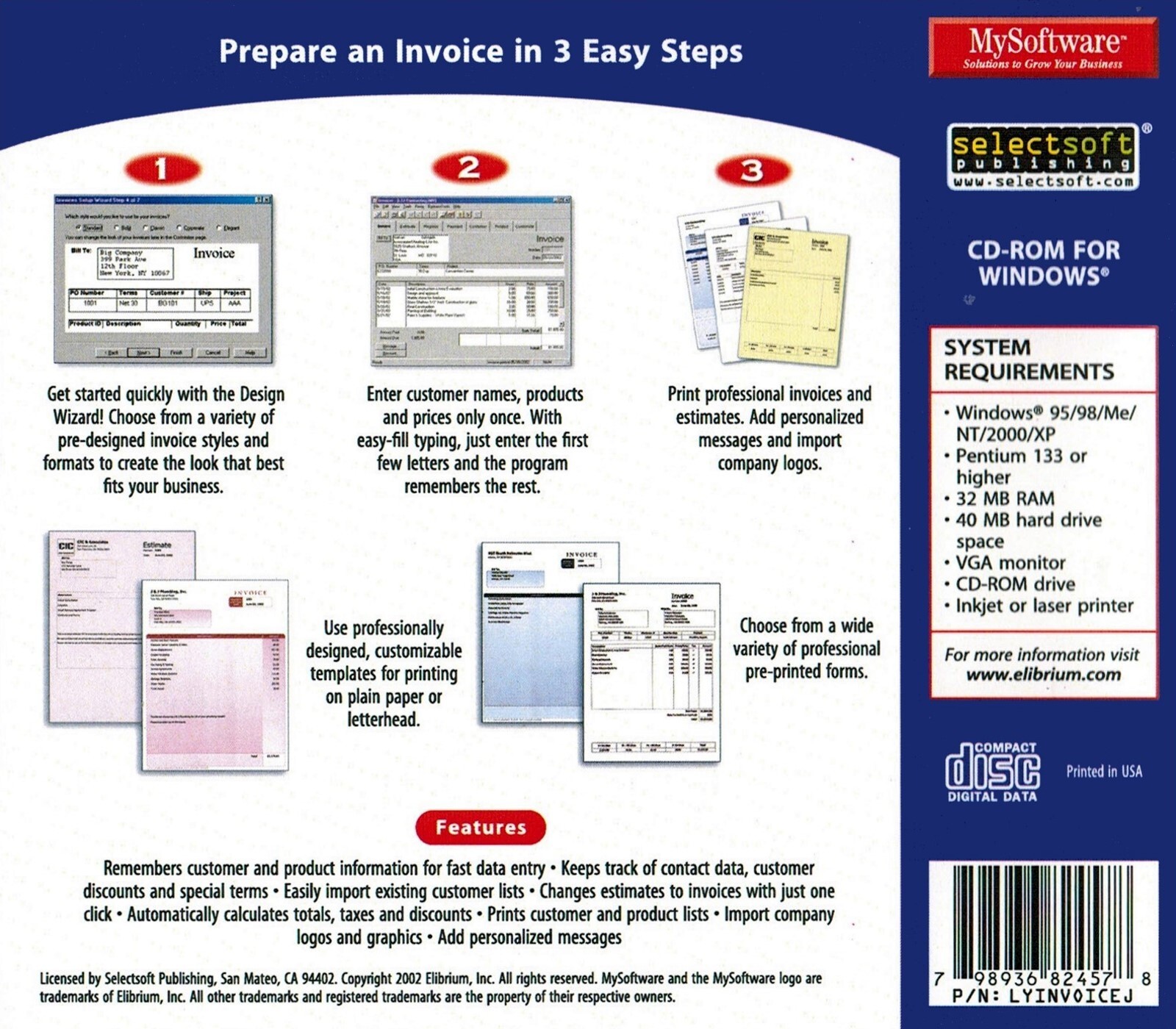 My Software Invoices MySoftware – Prepare in 3 Easy Steps PC Software Sealed New