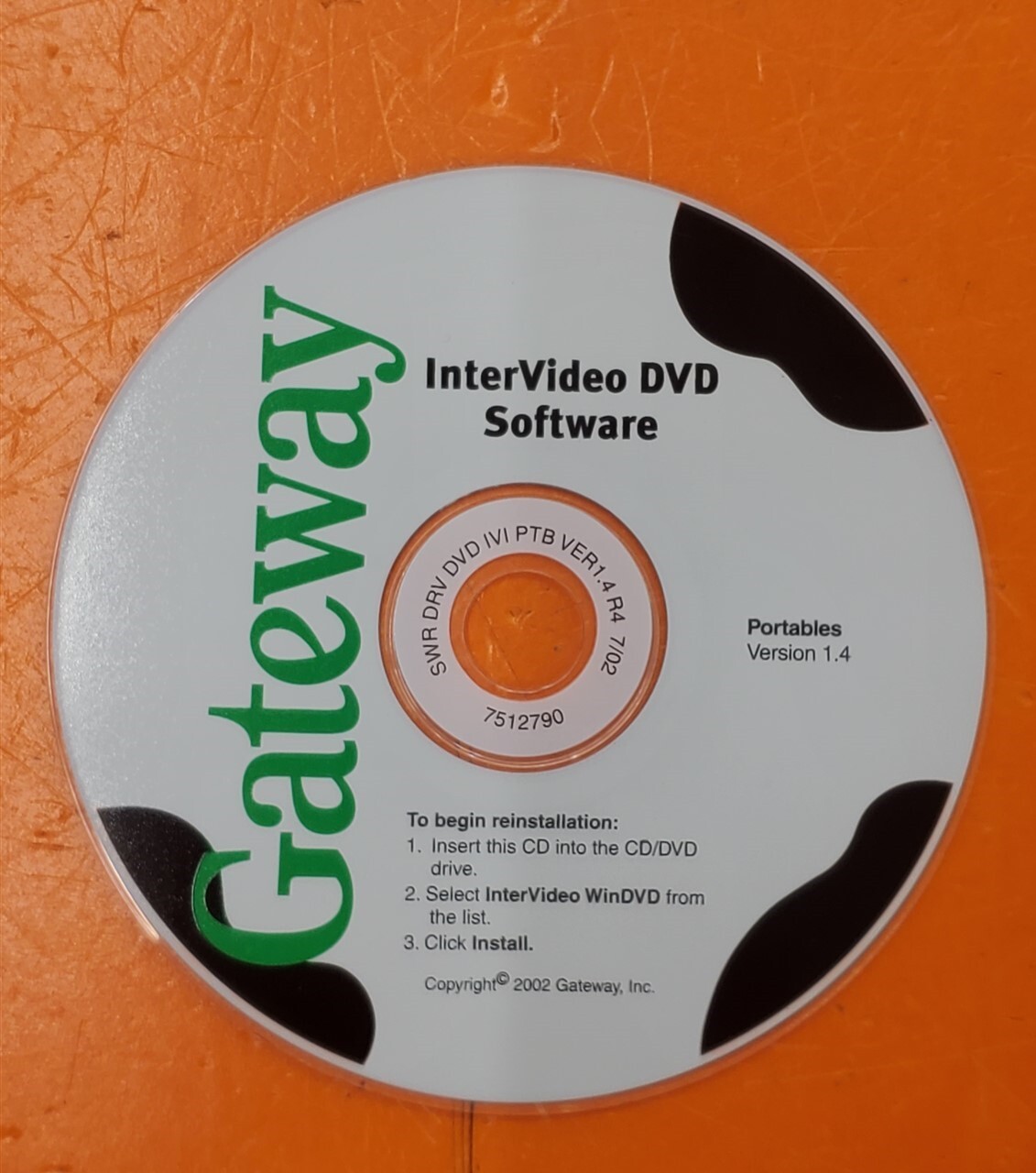 ⭐️⭐️⭐️⭐️⭐️ Gateway Intervideo DVD Software Version 1.4 (2002) CD Disc