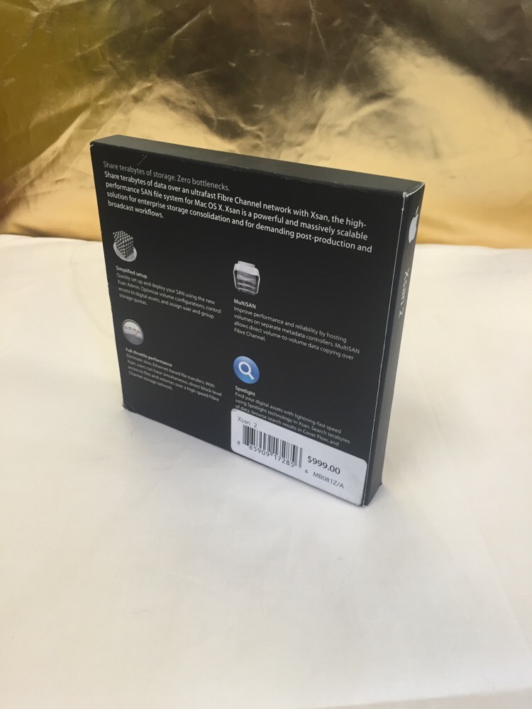 Apple Xsan 2 Retail MB081Z/A Software MultiSAN Share Files Fiber Speed OS X