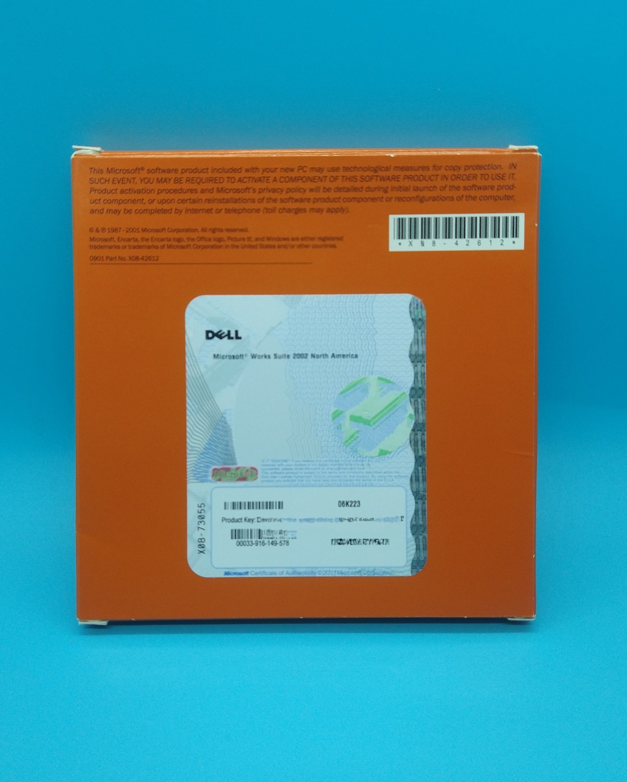 Microsoft Works Suite 2002 Software CD Five Disc Set ClipArt Encarta Picture It!