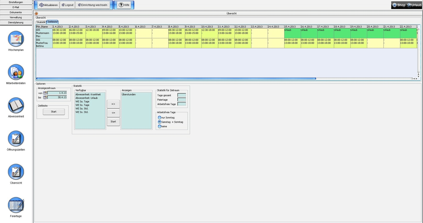 Büropersonal planen,Dienstplan Software,Dienstplanscout,Office Programm,Personal