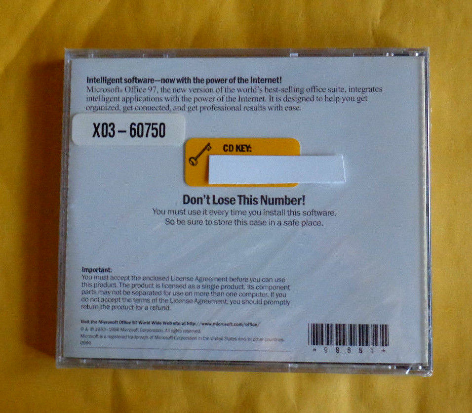 Microsoft Office 97 Standard Edition (sealed jewel case)