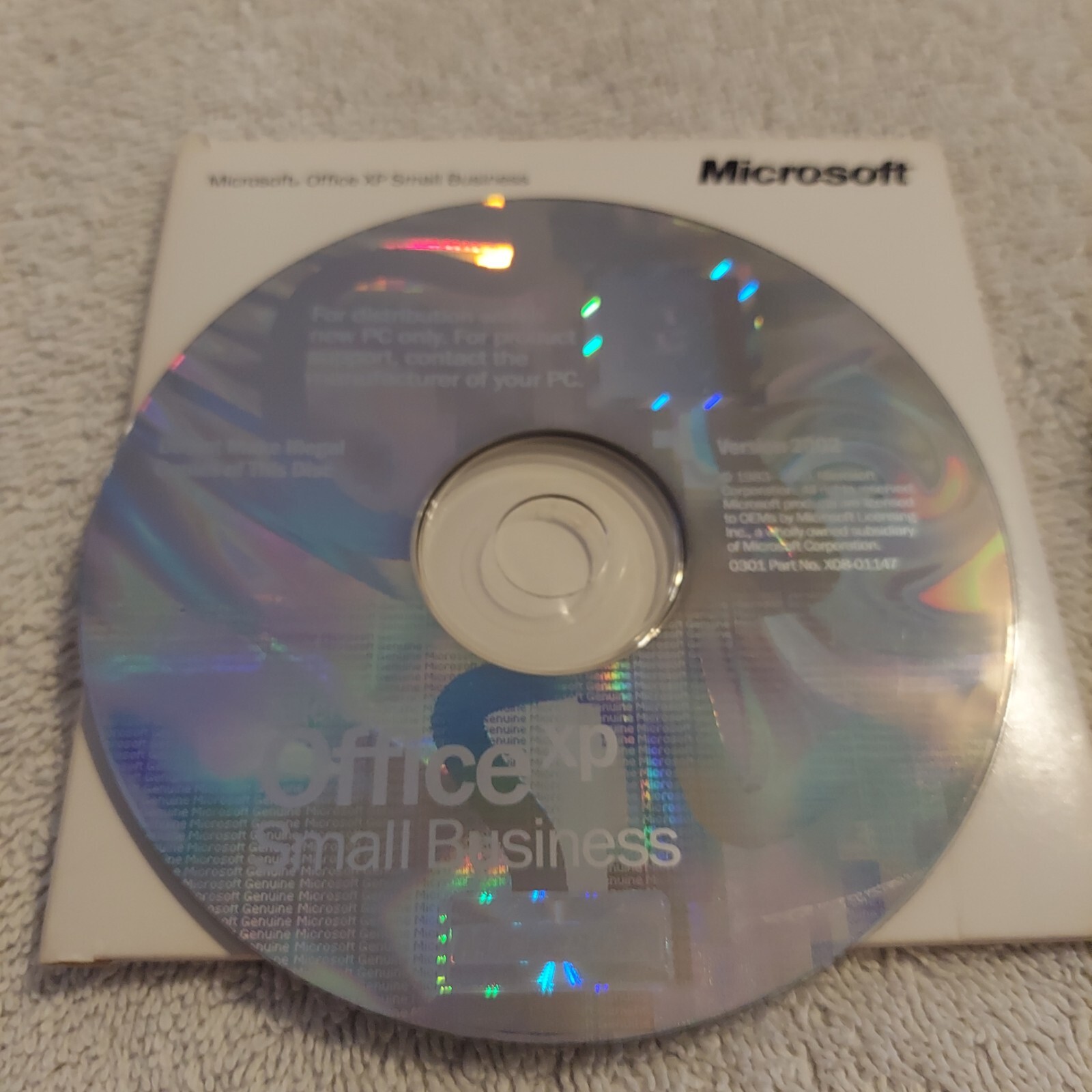 Genuine Microsoft Office XP Small Business Edition SBE w/ Product Key from Dell