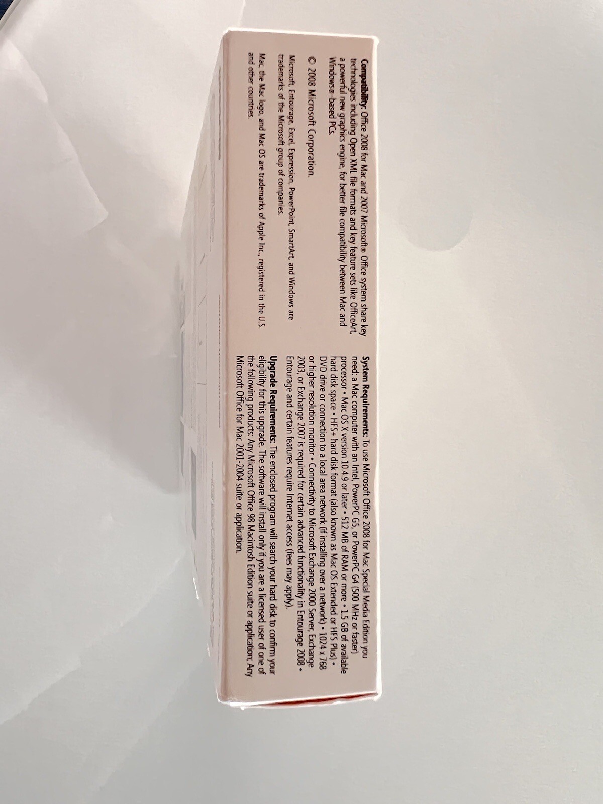Microsoft Office: Mac 2008 Upgrade special media Edition