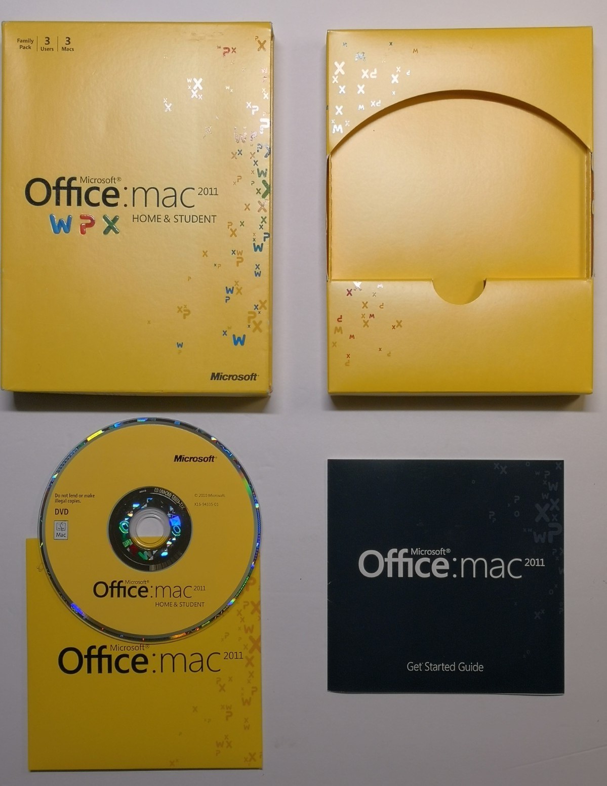Microsoft Office MAC 2011 Home & Student DVD 3 Users 3 Macs – Retail Box