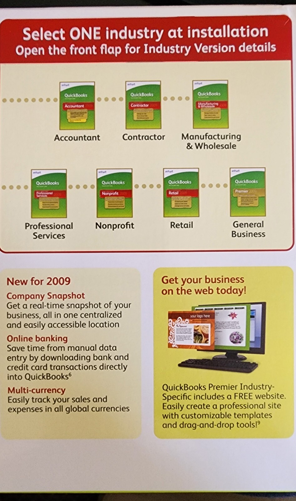 Intuit Quickbooks Premier Industry Specific 2009