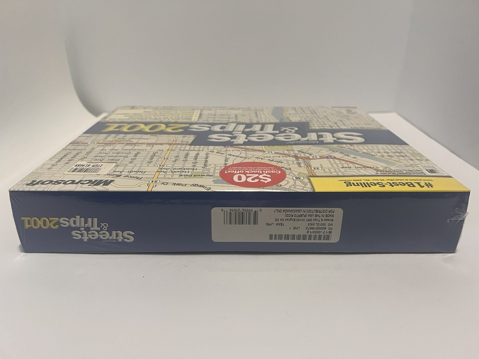 Vintage Microsoft Streets & Trips 2001 PC Software Program Brand New Sealed NOS