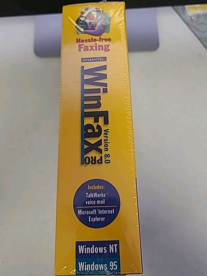 WINFAX 1997 Symantec Hassle-Free Faxing Version 8.0 Pro 95/NT SEALED!