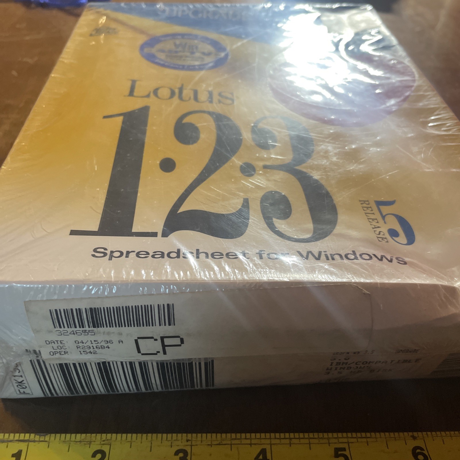 Sealed Lotus 1-2-3 Release Four Software Spreadsheet Upgrade Windows Damaged Box