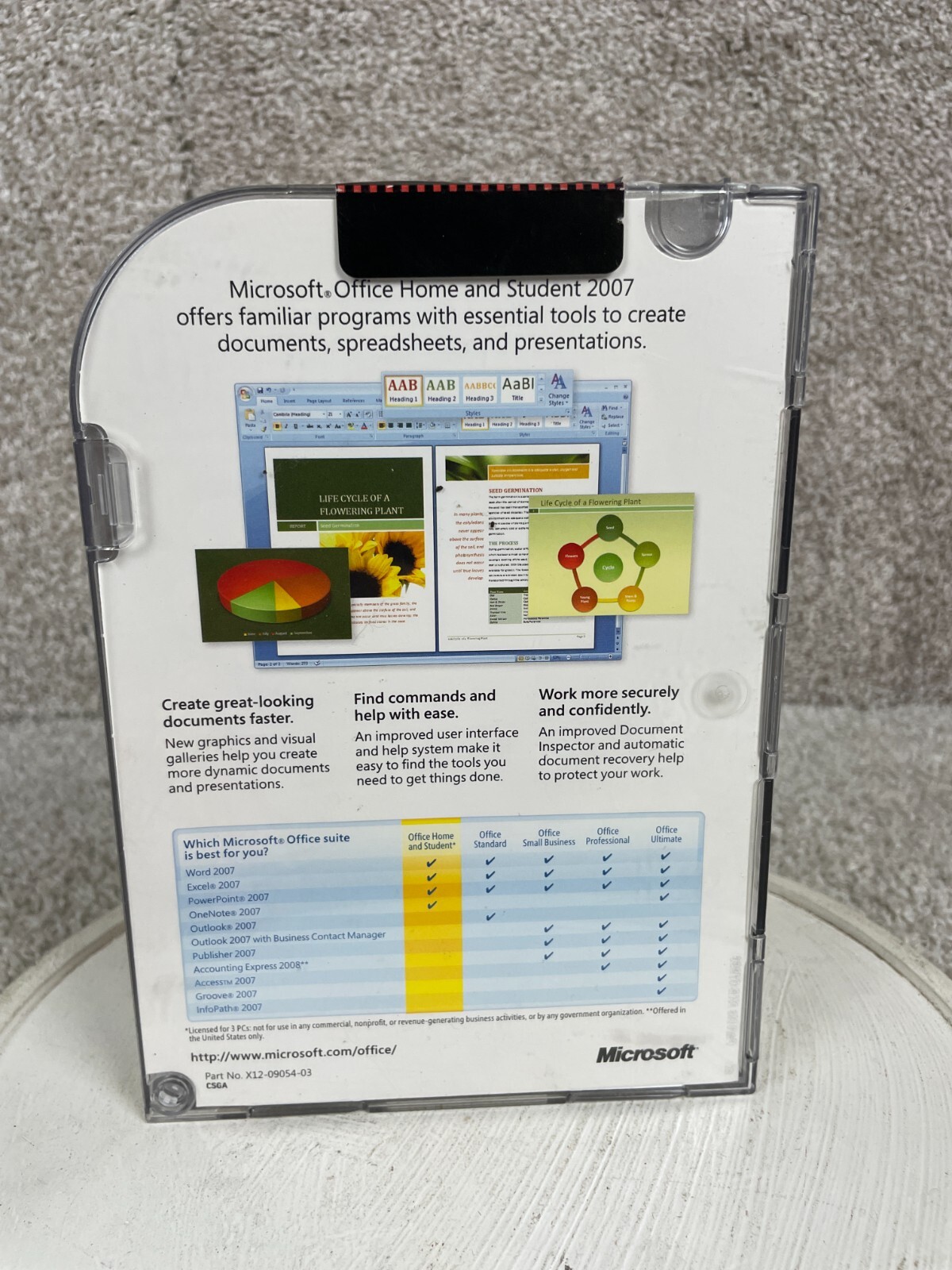 Microsoft Office Home & Student 2007 Edition English Retail Disc & Key