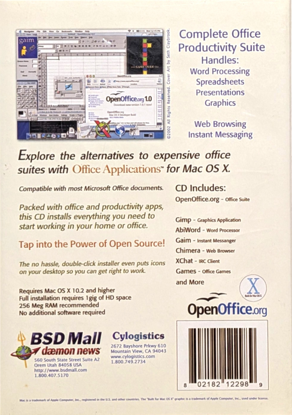OFFICE APPLICATIONS For MAC OS X – Software CD-ROM Office Suite Word Processor