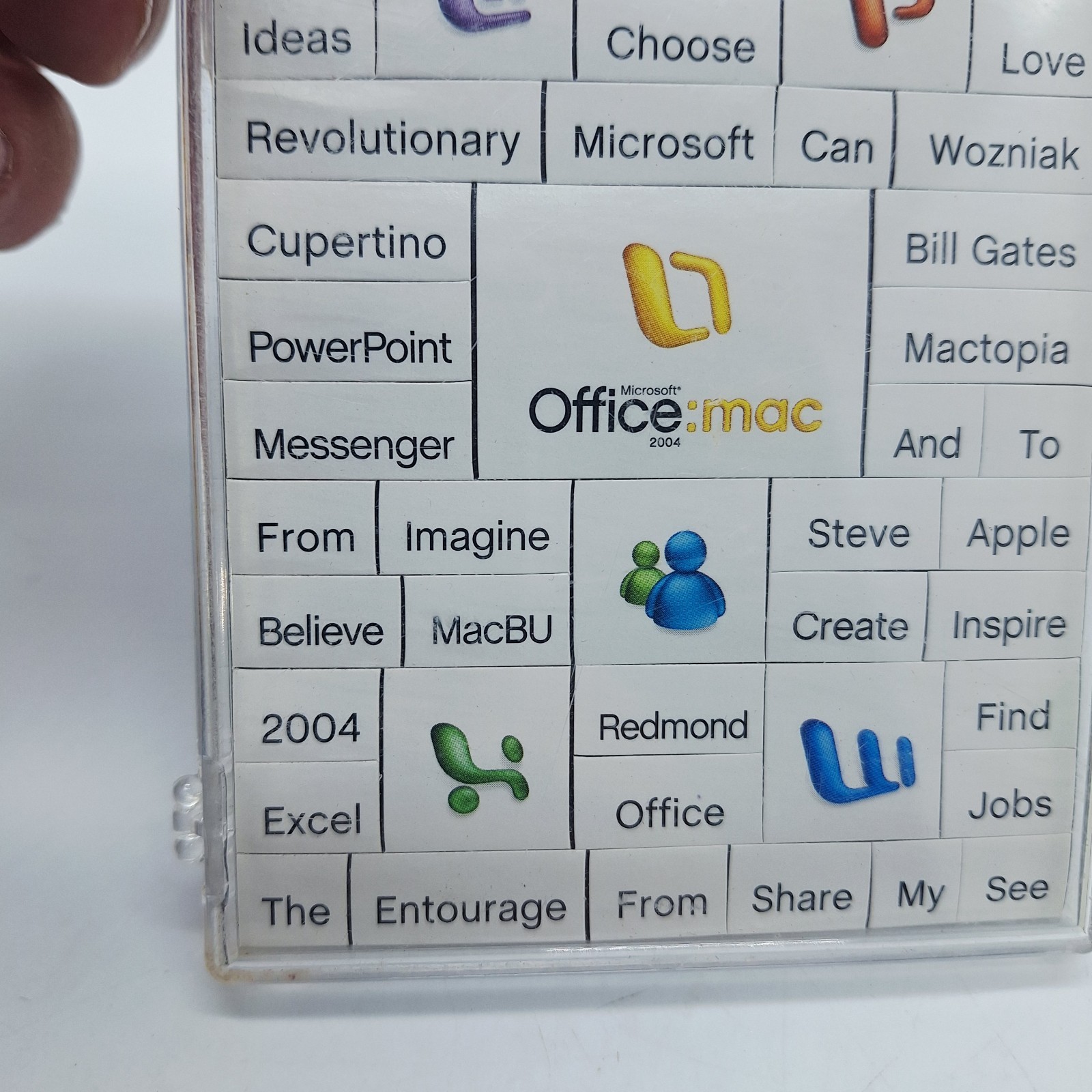 NEW Microsoft Office Mac 2004 Advertising 50 Magnet Set Gates Jobs Wozniak