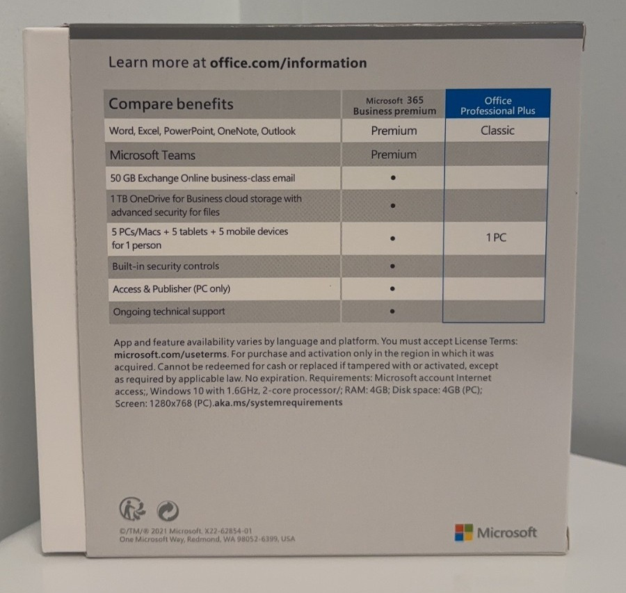 Microsoft Office 2021 Professional Plus – DVD – New Sealed Retail Package