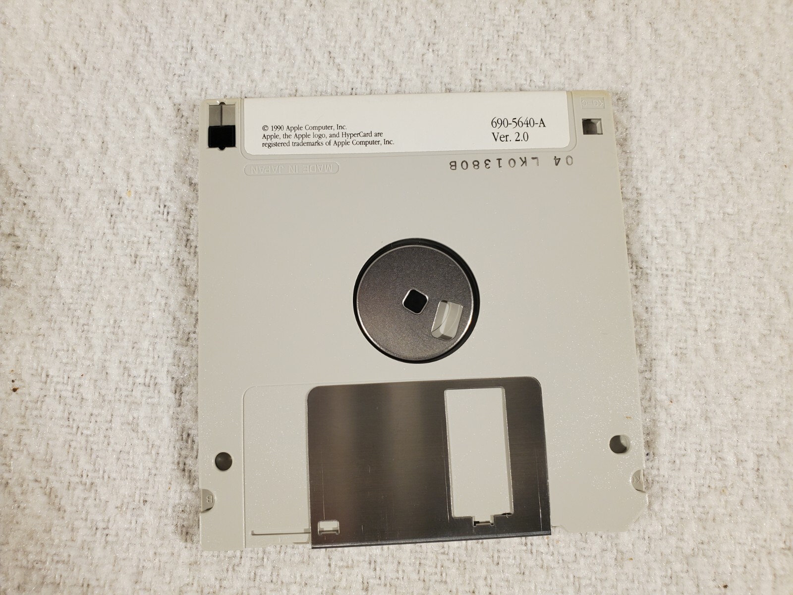 1990 Apple Macintosh HyperCard Program 690-5640-A Version 2.0 3.5″ Floppy Disk