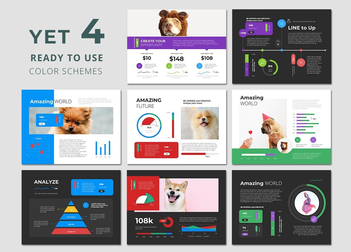 Increase your Growth PowerPoint Presentation Template, 4:3 standard ratio