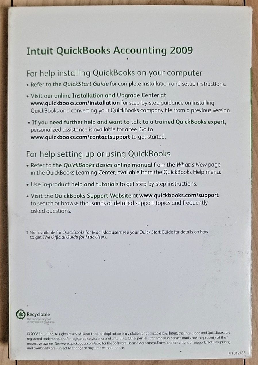 Intuit QuickBooks 2009 Accounting Pro Financial Software Win XP & KEY S/N – READ