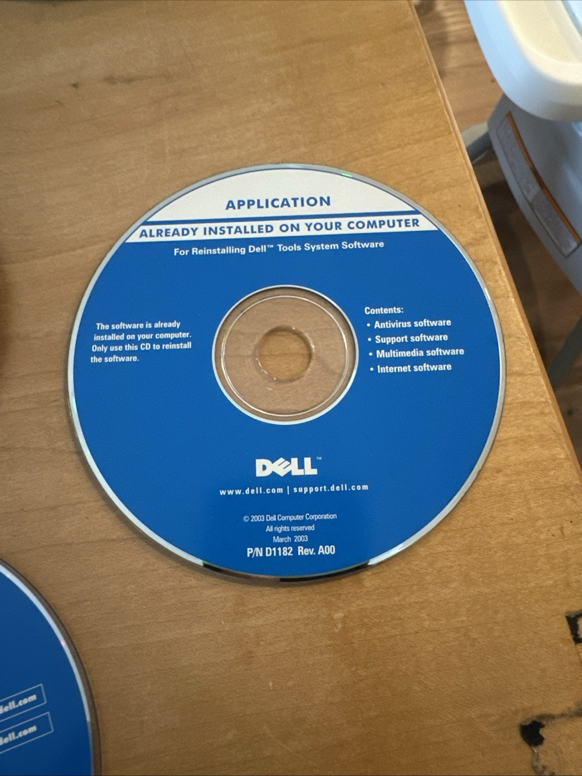 Dell Application for Reinstalling Dell Tolls System Software March 2003