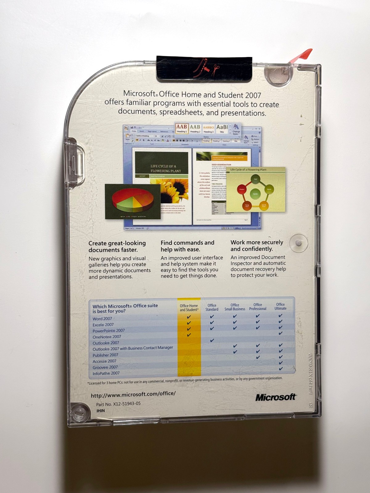 Microsoft Office 2007 Home and Student w/ Product Key – Excel Word PowerPoint 3