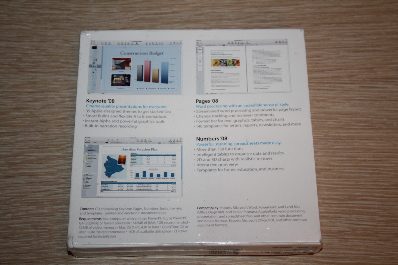 Apple iWork 08 Family Pack for Mac (MA791Z/A) NEW SEALED IN SHRINK WRAP