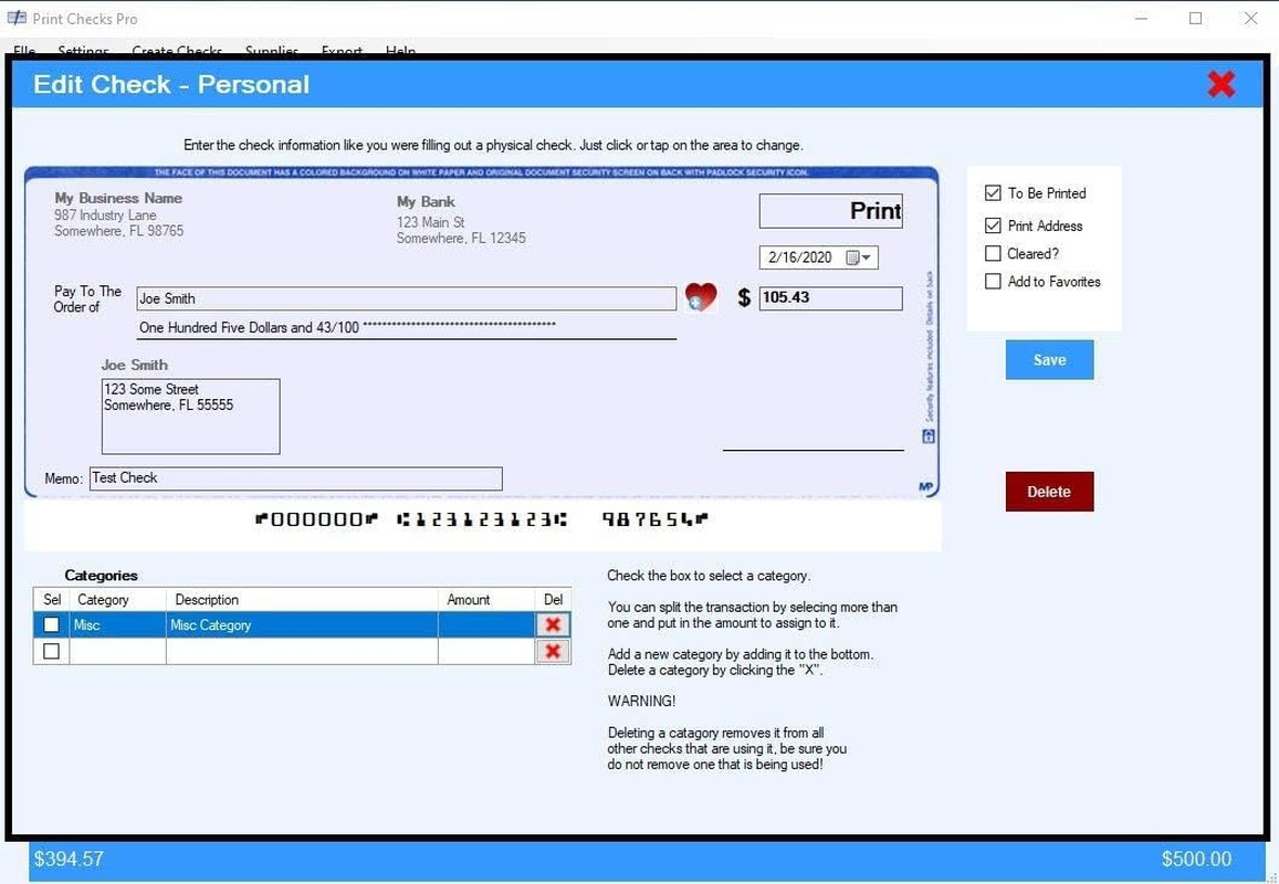 Pro – Check Printing Software for Windows 10/11