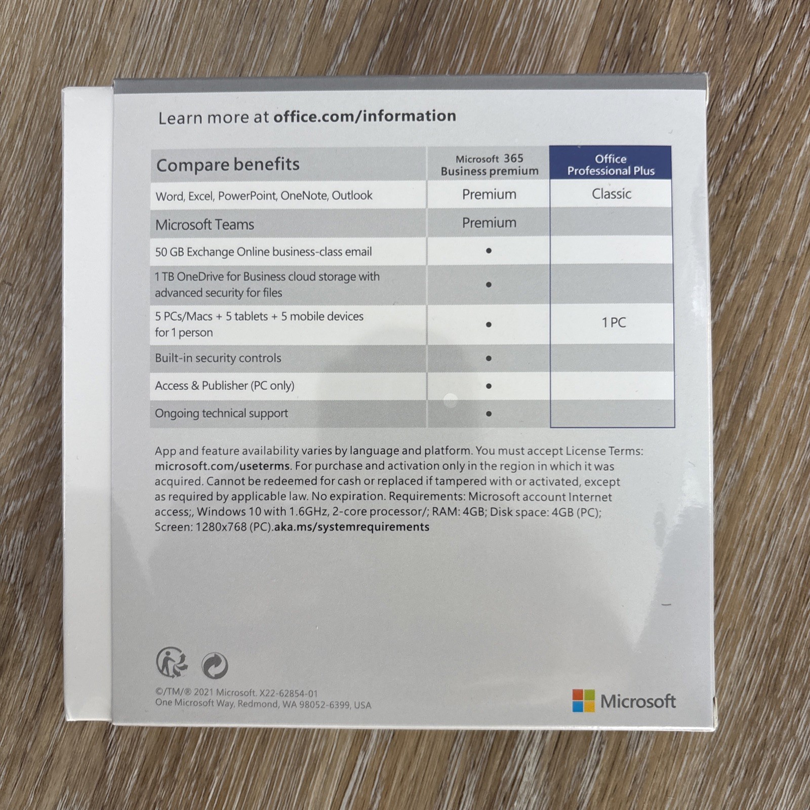 Microsoft Office 2021 Professional Plus – DVD – New Sealed Retail Package
