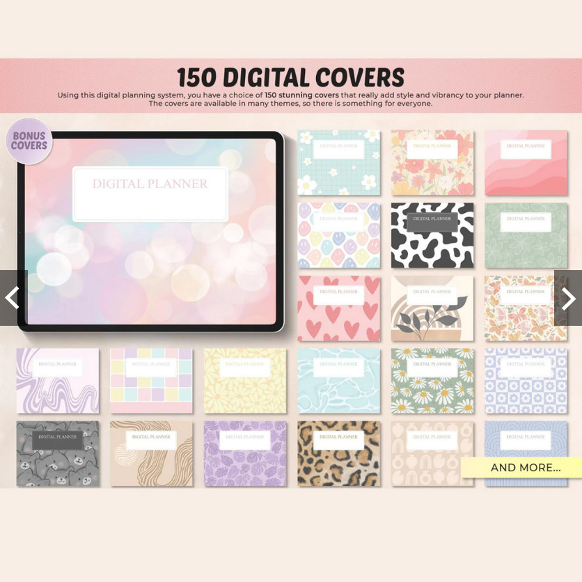 Digital Planner 2025 2026 Undated All In One Daily Weekly Monthly GoodNotes