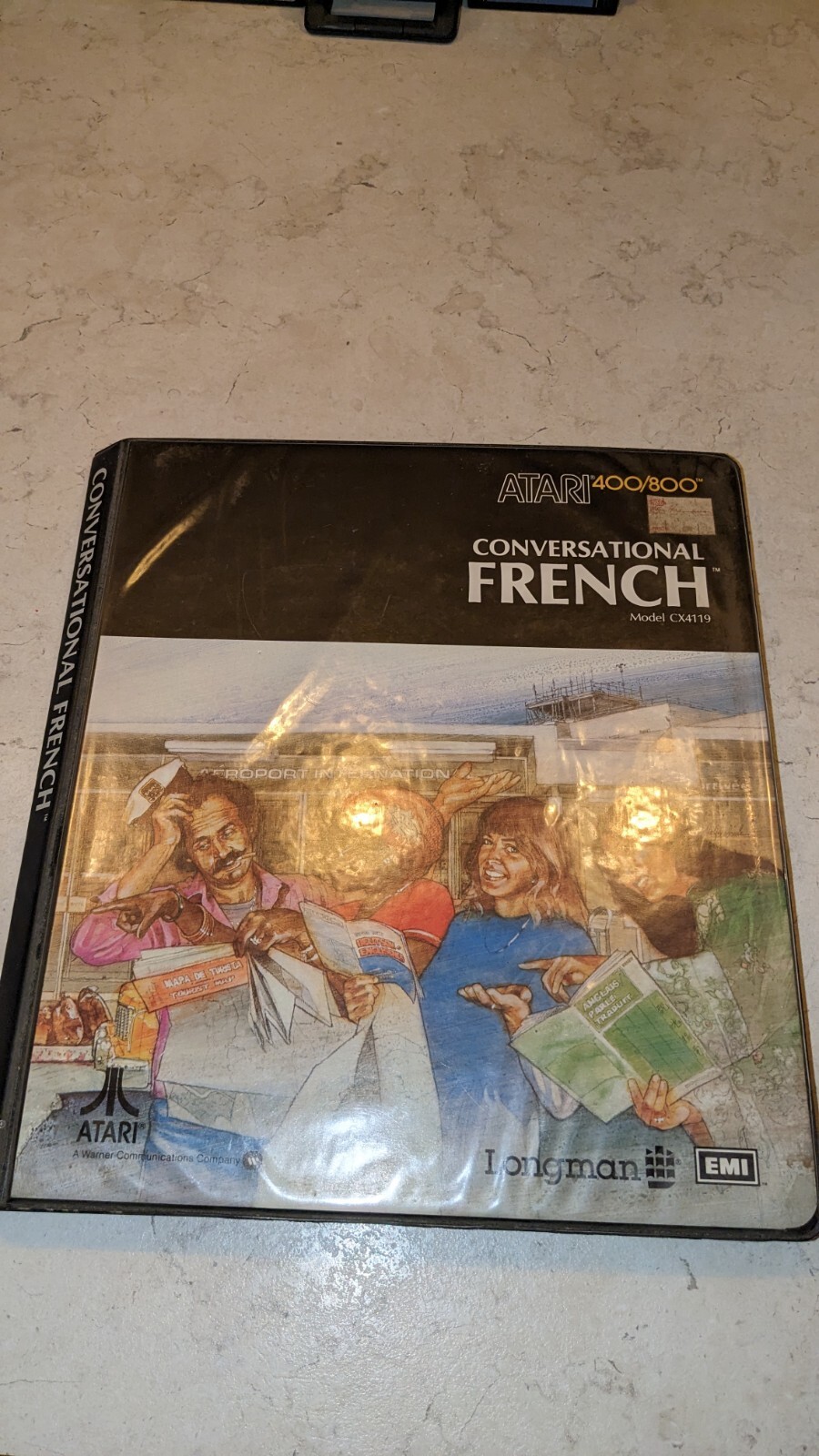 Atari 8-Bit 400 800 Conversational French Cassettes 1980 CX4119 No Book