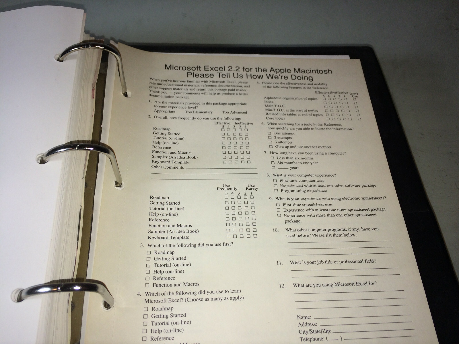 Microsoft Excel 2.2 Mcintosh Edition Manual (702 pages)