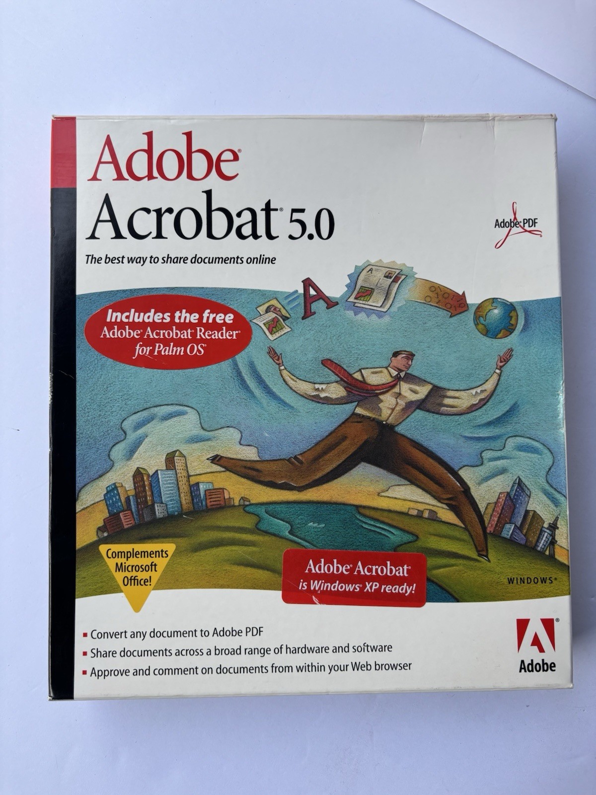 Adobe Acrobat 5.0 Full Retail Version CD w/ Product Key Windows Mac Big Box