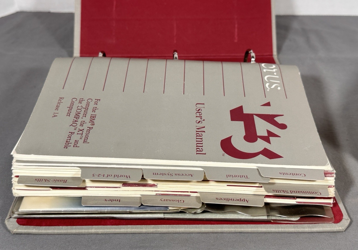 Vintage Lotus 1-2-3 Release 1A User Manual Binder with Floppy Disks IBM XT PC