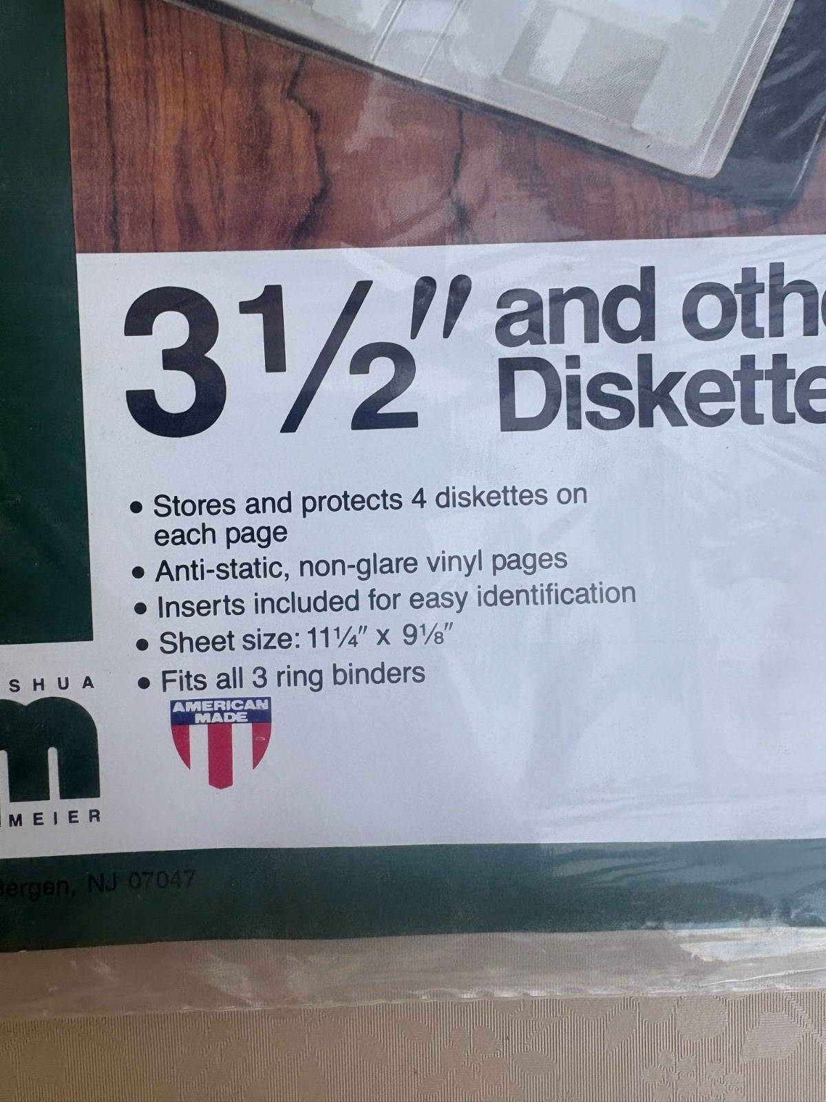 JM DISKETTE PAGES 3-1/2″ & OTHER MICRO DISKETTES 4 PAK 4 DISKS PER PAGE SEALED