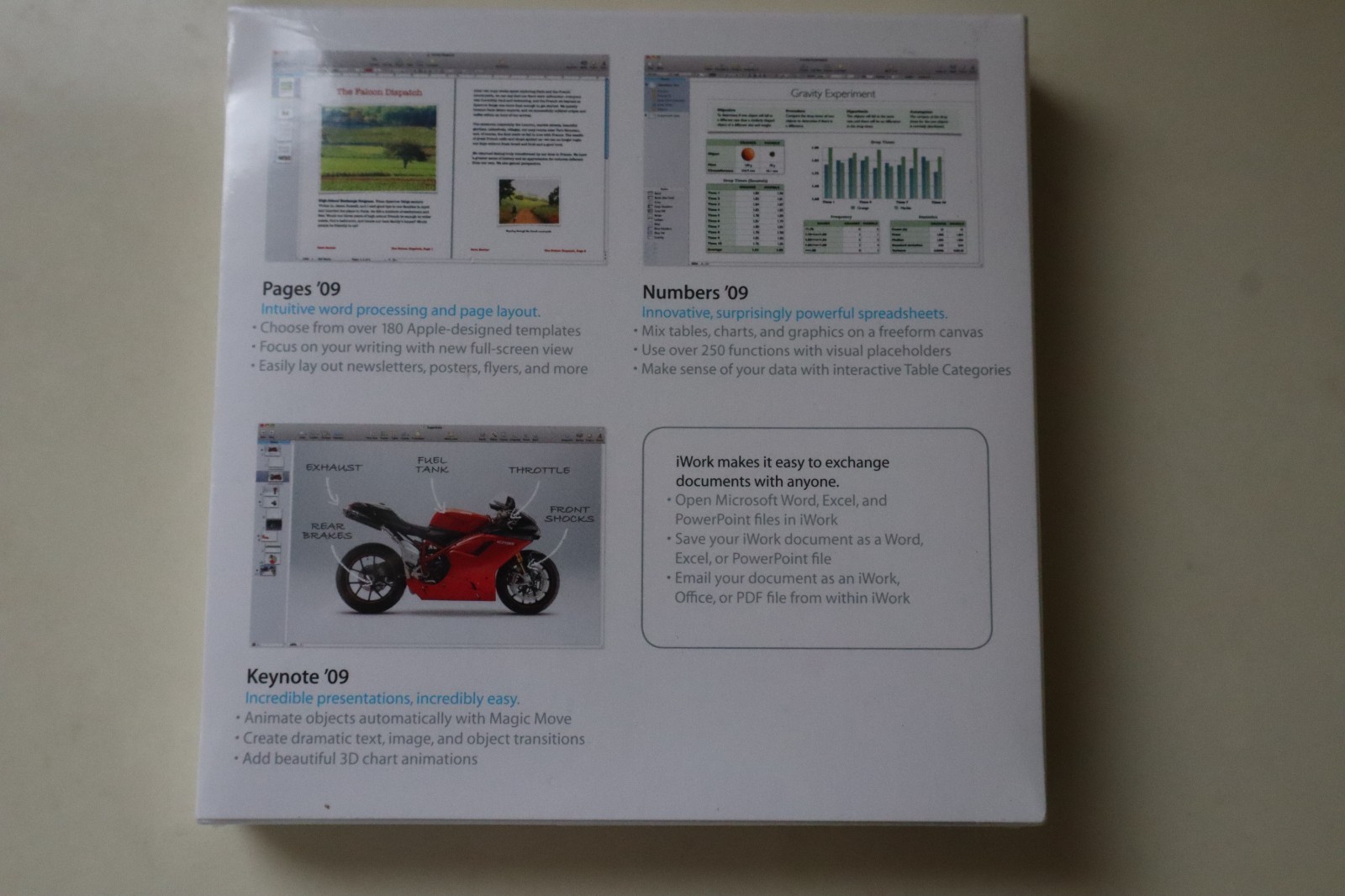 APPLE iWork ’09 V9.0.3 MB942Z/A – New Sealed