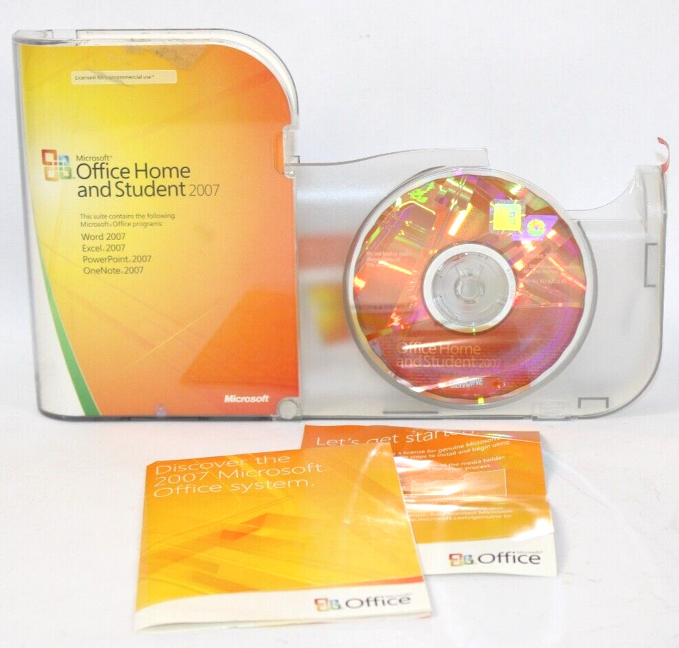 Microsoft Office Home and Student 2007 Genuine Retail Full Version w/ Key EXC