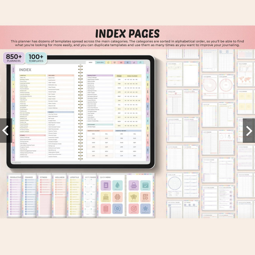 Digital Planner 2025 2026 Undated All In One Daily Weekly Monthly GoodNotes
