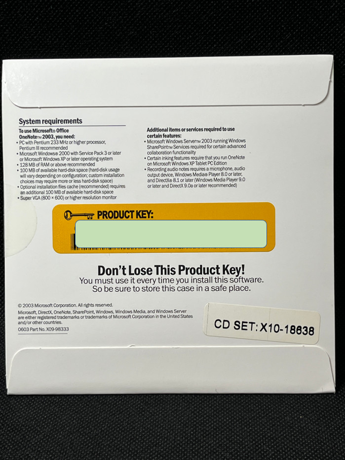 Microsoft Office Professional Edition 2003 USED – product codes included