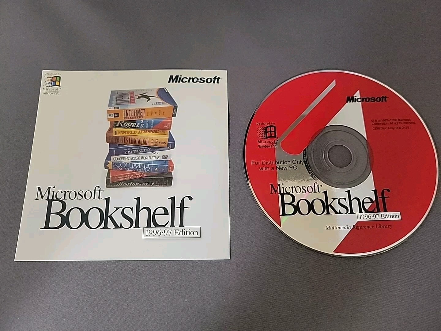 Microsoft Bookshelf 1996-97 Edition Designed for Windows 95 – Cover/Disk Only