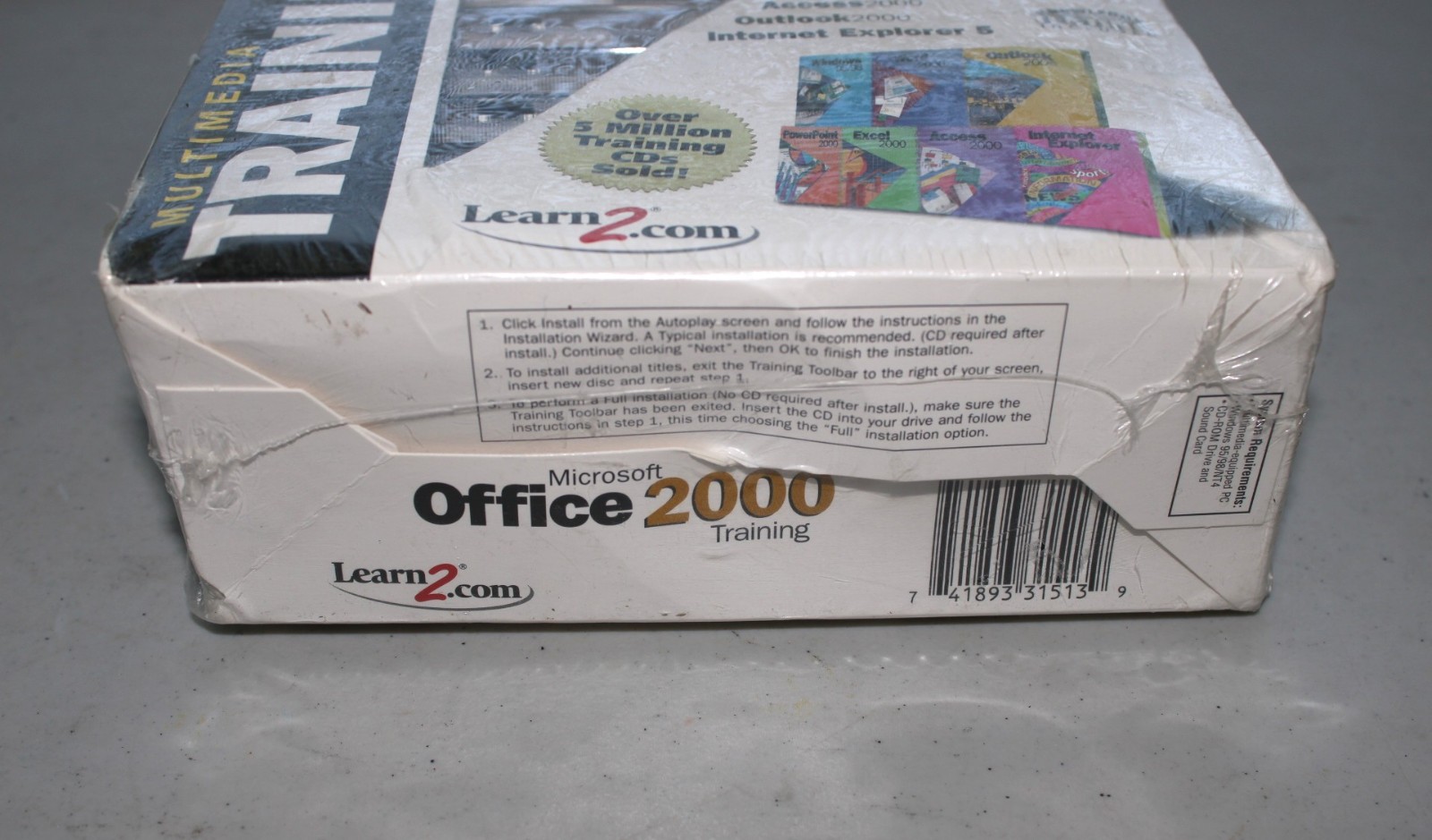 New Sealed Microsoft Office 2000 Training 7 CD Set Multimedia Training Tutorial