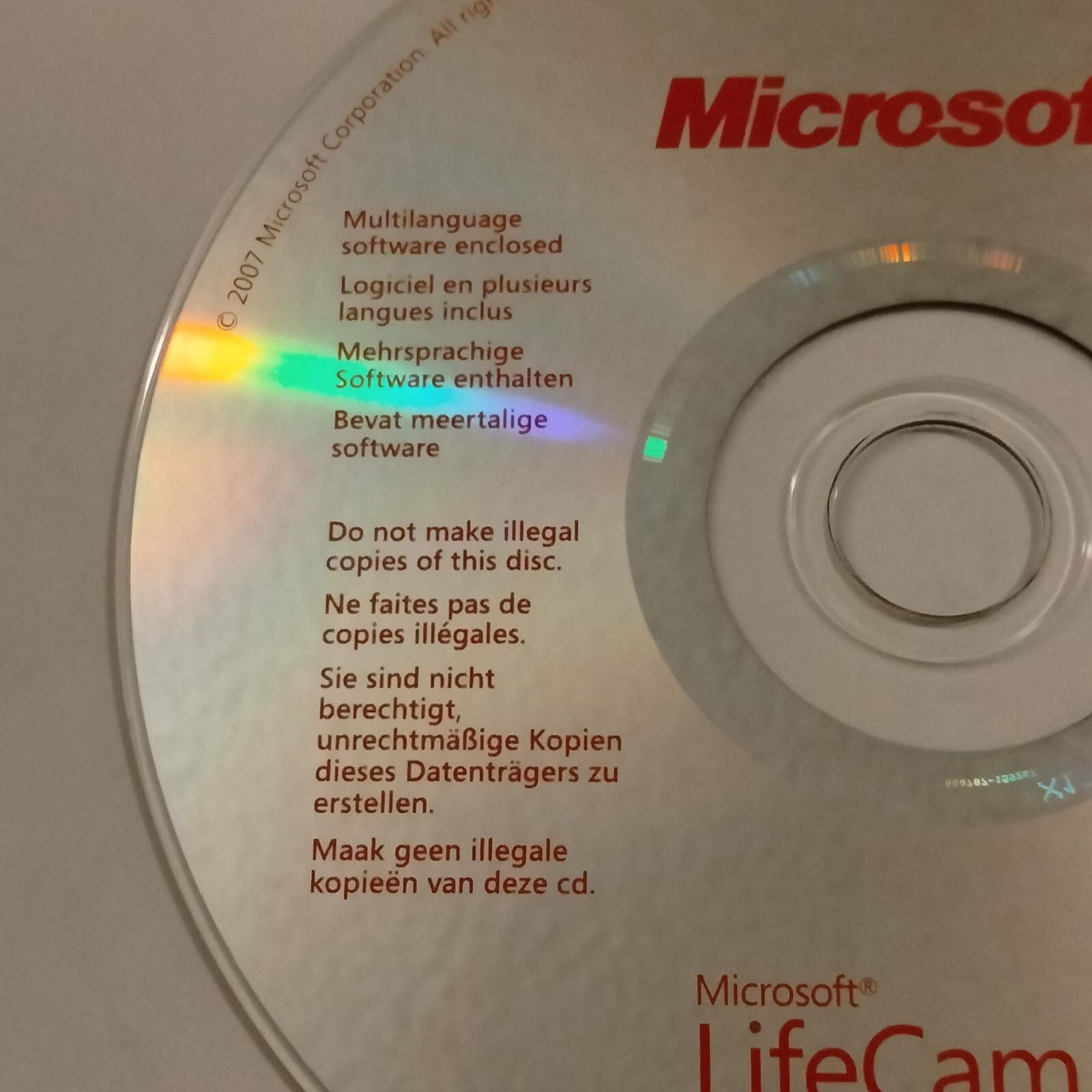 Microsoft LifeCam Software Installation CD Product Guide Information