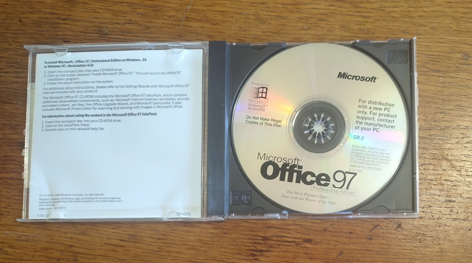 microsoft office 97 professional edition for distribution with new pc