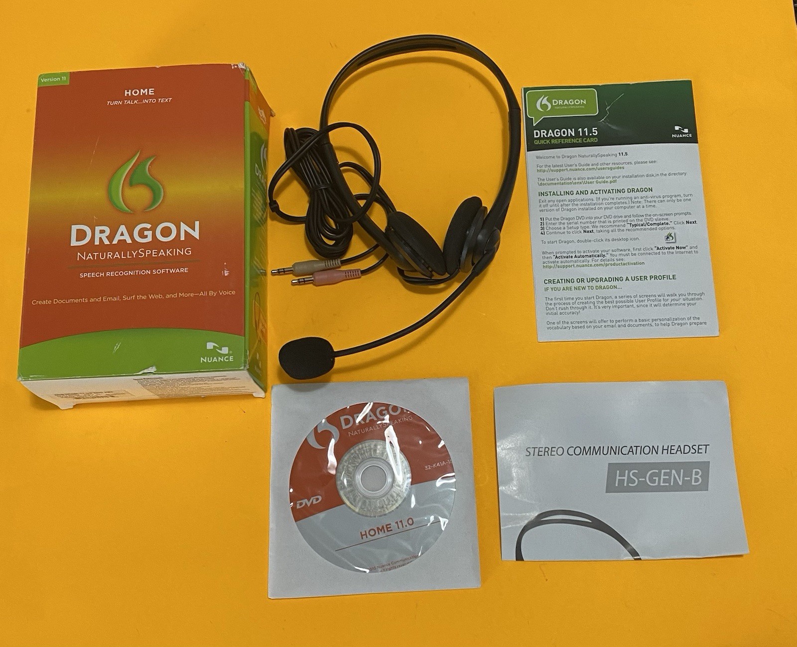 Dragon Nuance Naturally Speaking Home Version 11 Open Box