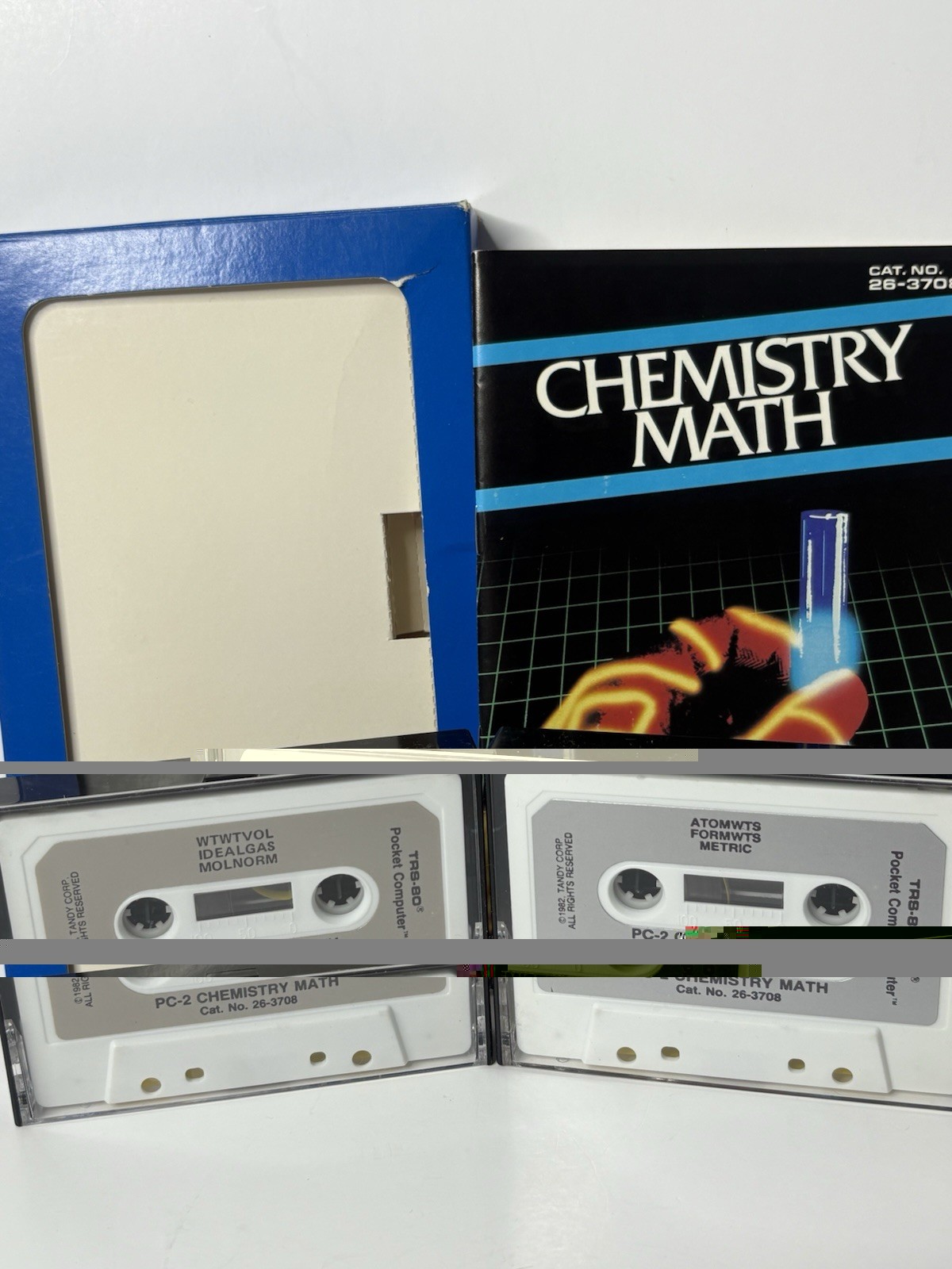 Radio Shack Tandy TRS-80 PC-2 Software Library CHEMISTRY MATH 26-3708