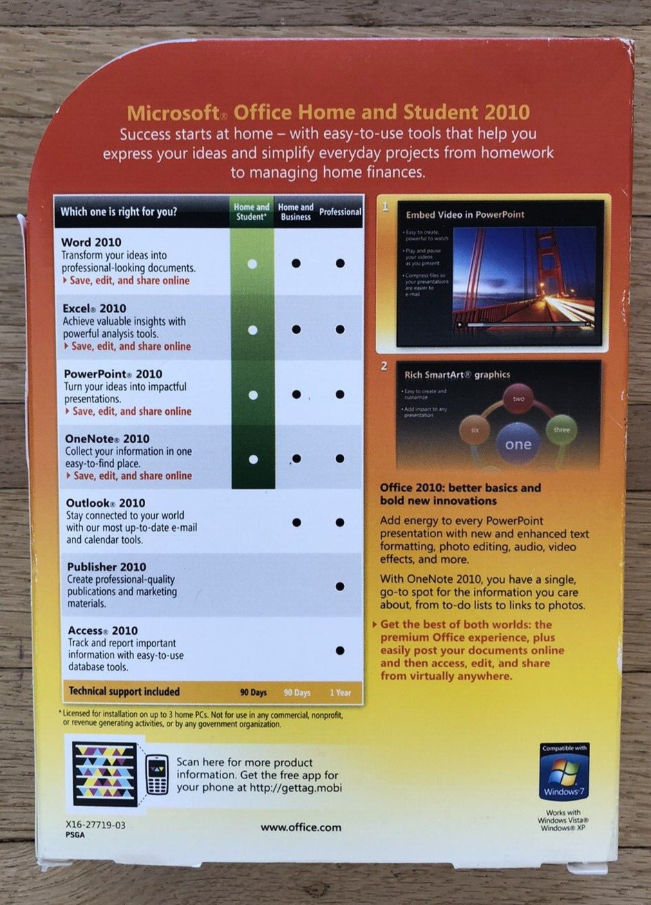 Microsoft Office Home and Student 2010 x3 Family Pack from the Company’s Store