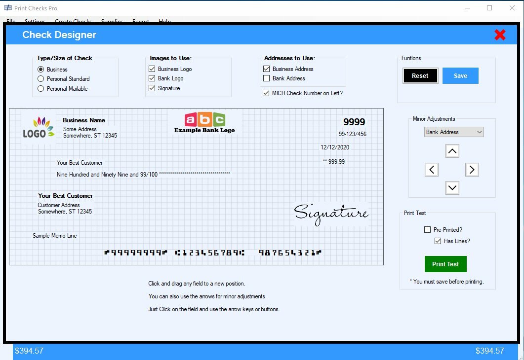 Print Checks Pro – Check Printing Software for Windows 10 – CD Only