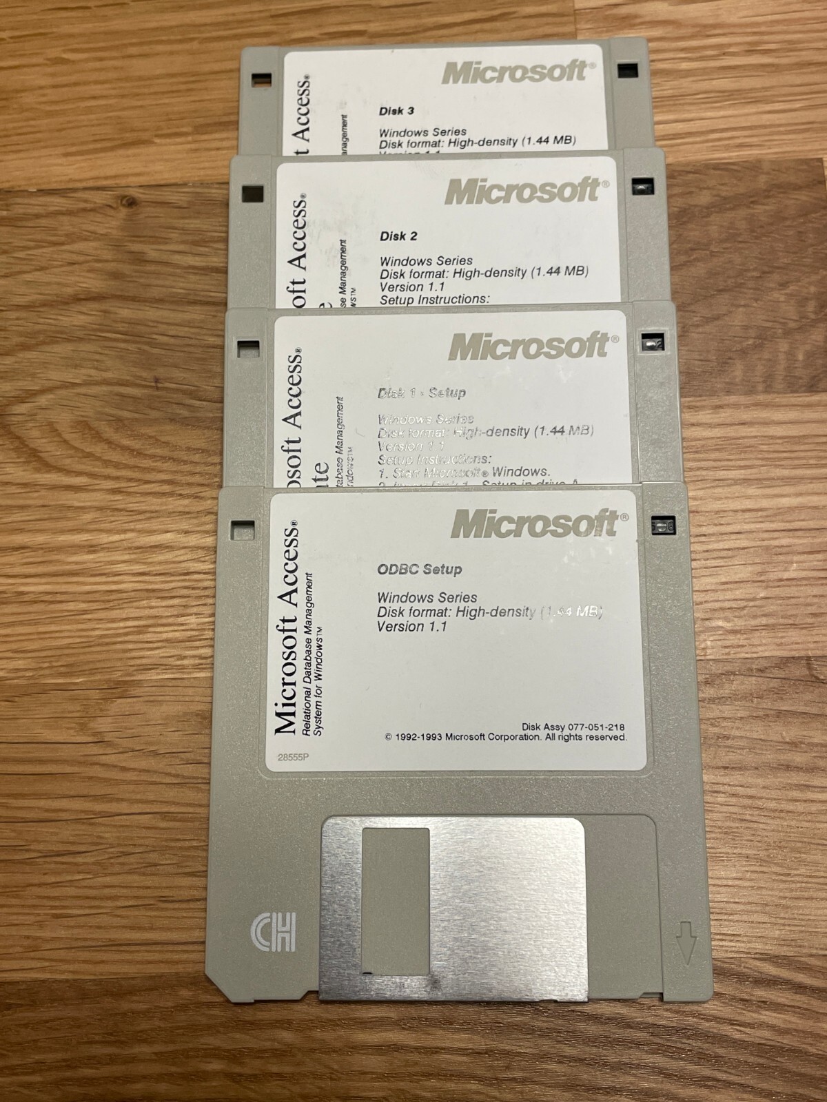 Vintage 1992 Microsoft Access Update 1.1 Database Management System Disk 1-4