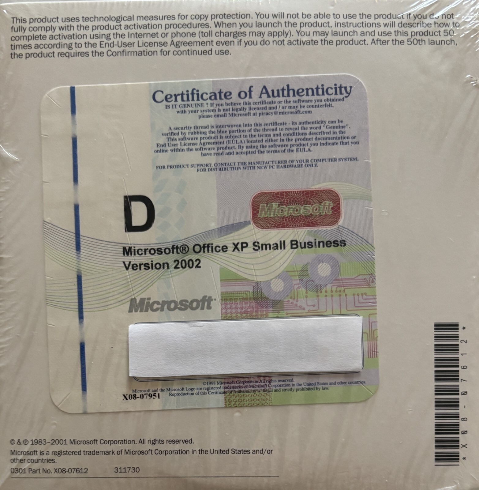 Microsoft Office XP Pre-installation Pack for System Builders ***NEW***