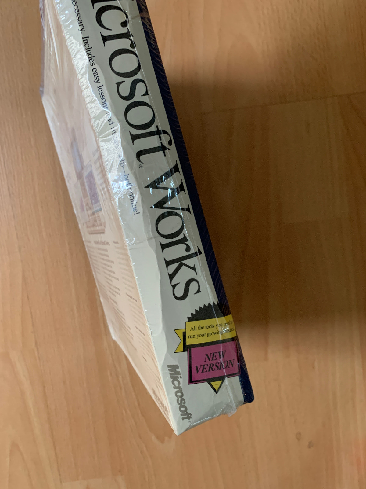 Microsoft Works 1989 2.0 for Windows Vintage Software Sealed Smashed Box