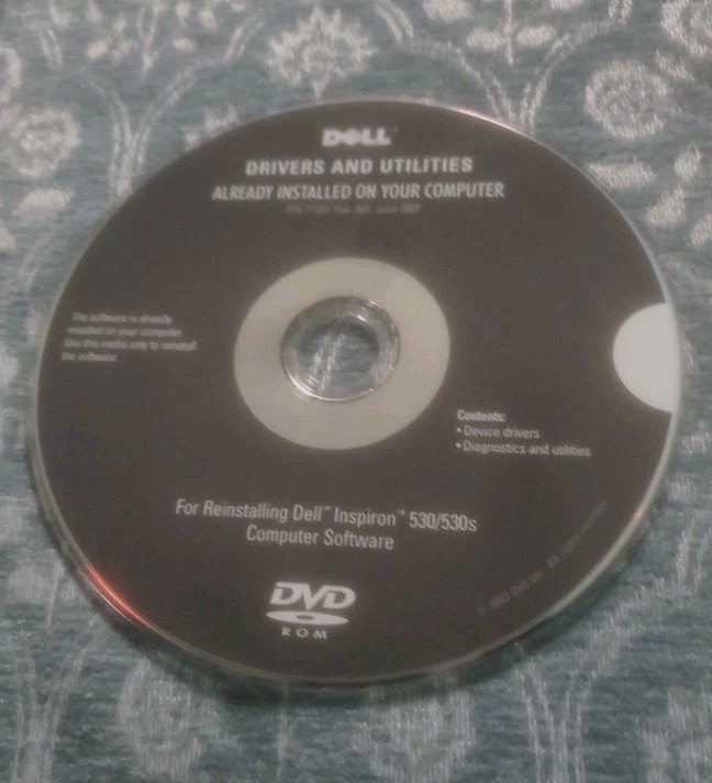 Drivers and Utilities Reinstallation DVD – Dell Inspiron 530/530S