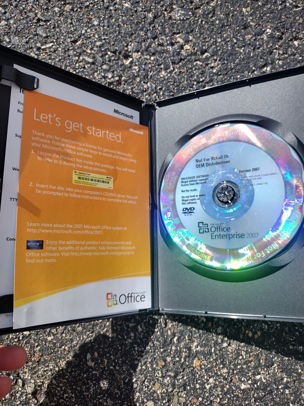 Microsoft Office Enterprise 2007 Home Use VG Cnd w/Product Key Fast Ship
