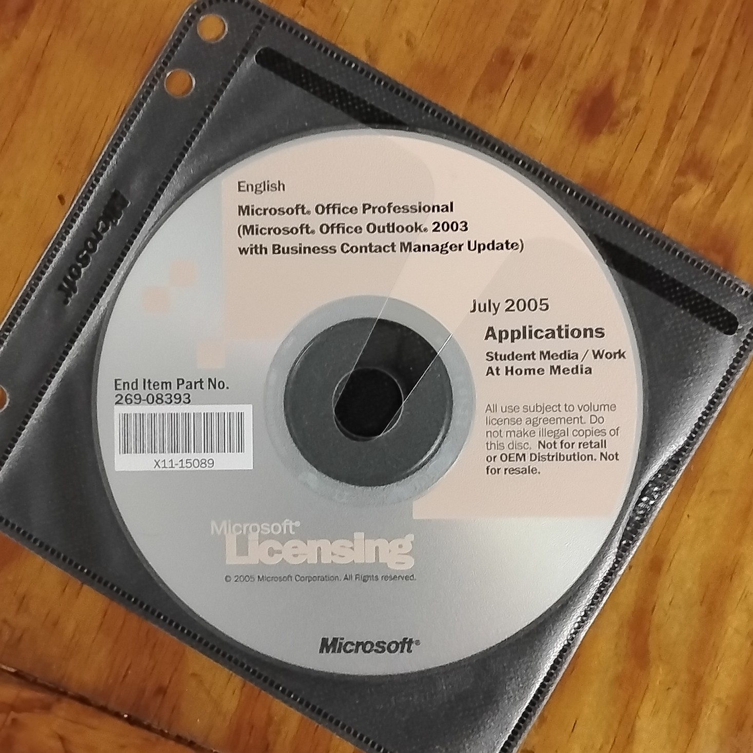 Microsoft Office Professional Outlook 2003 Business Contact Manager CD English