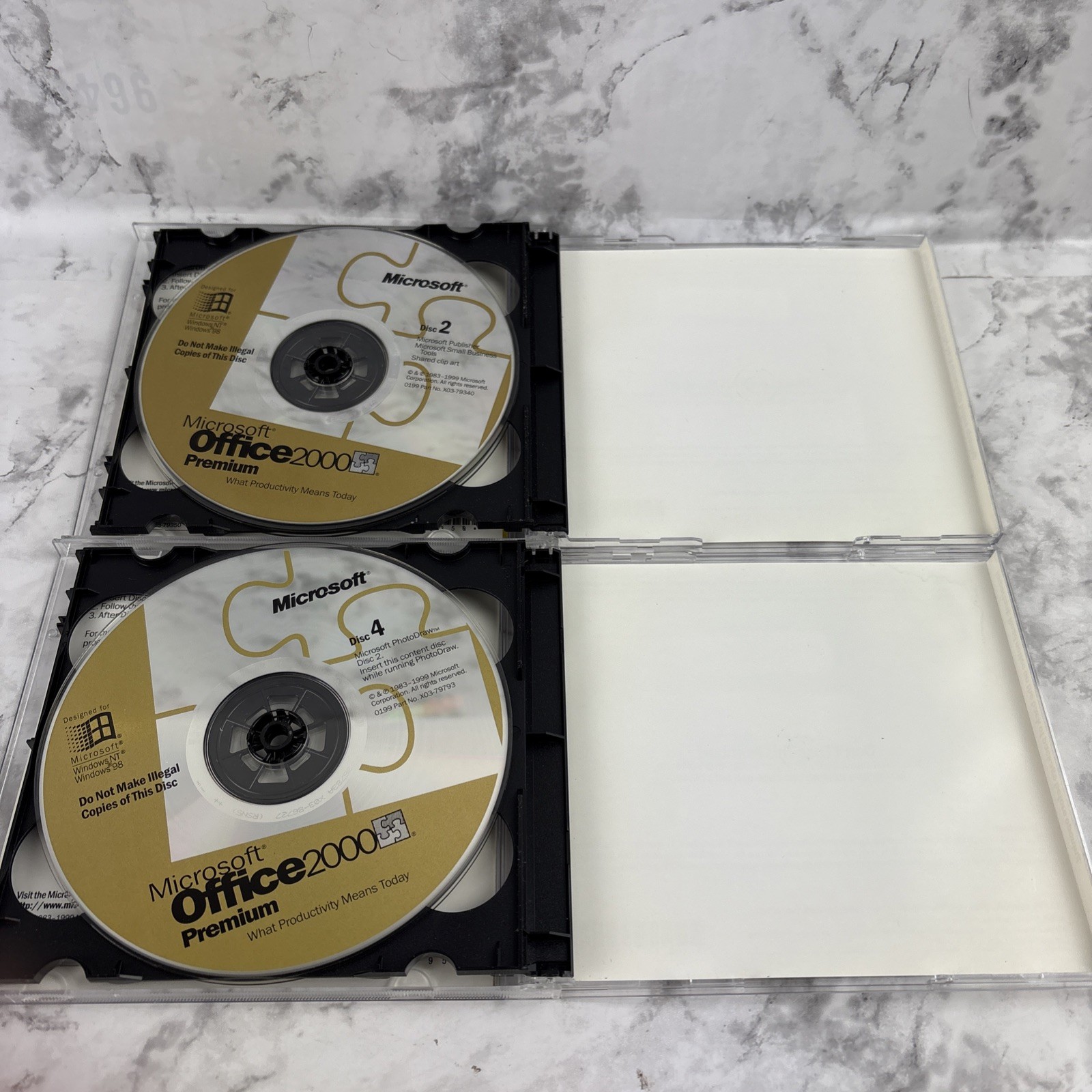 Microsoft Office 2000 Premium 4 CDs Set With Keys